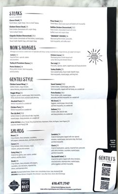 Menu photo 1 Gentili’s Pizza & Steaks Exton, PA Menu photo 1 Gentili’s Pizza & Steaks Exton, PA