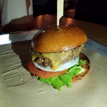 Hopdoddy Burger Bar - Plain burger with cheese - Burgers Near Me - Dallas, Texas