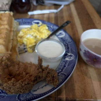 Founding Farmers DC - Delicious chicken and Breakfast Chicken & Waffles Chai Latte - American Near Me - Washington, DC, District of Columbia