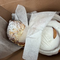 Almond Croissant and Cinnamon Roll