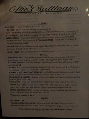 Menu photo 5 The Sullivan Public House Sanford, FL Menu photo 5 The Sullivan Public House Sanford, FL