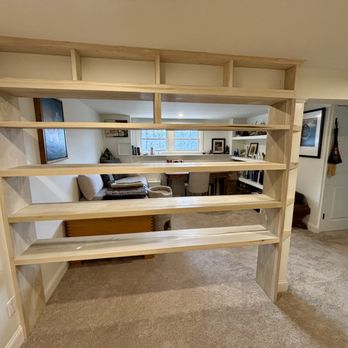 Fast & Fine Carpentry - Freshly build shelves....paint is coming soon - Carpenters Near Me - Hopkinton, Massachusetts