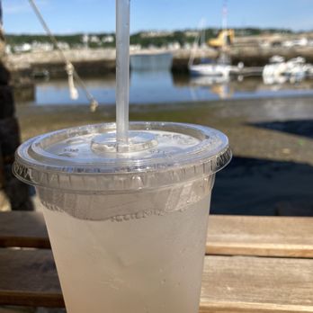 Bean & Leaf Cafe - Lavender lemonade from outdoor seating - Coffee & Tea Near Me - Rockport, Massachusetts