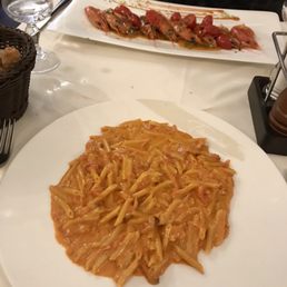 Pennette di mimmo and shrimp diablo