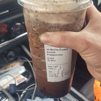 Starbucks - My coffee drink they fucked up on. They even put no whip on the sticker. But clearly, you whip cream. This isn't the 1st time, either. - Coffee & Tea Near Me - Camarillo, California
