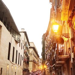Festival de San Fermin - Always wanted to see those filled balconies!! You can rent them!