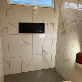 Morin's Flooring Kitchen and Bath - a toilet and shower - Flooring Near Me Morin's Flooring Kitchen and Bath - a toilet and shower - Flooring Near Me