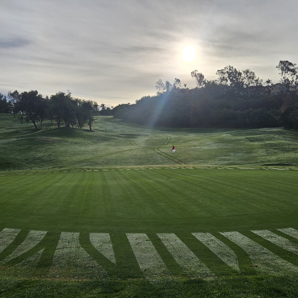 The Vineyard at Escondido - Morning green shot hole 18. - Golf Near Me - Escondido, California