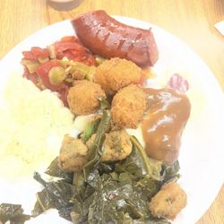 Little Pigs BBQ - Mostly sides on the first buffet pass.