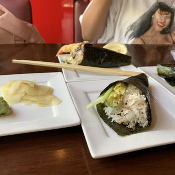 Senor Sushi - California hand roll, Ginger, Wasabi. - Sushi Bars Near Me - Pomona, California