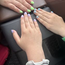 Princess Nails - This is me and my mom and sisters nails .