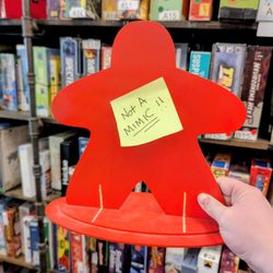 Pawn and Pint - This is the back of a looking for players meeple if you are seeking for others to join your game.