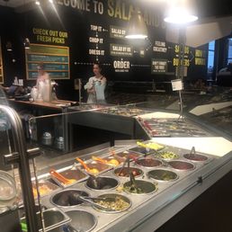 One section of toppings bar