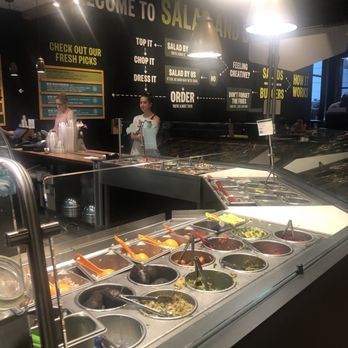 Hello Bistro - One section of toppings bar - Salad Near Me - Beachwood, Ohio