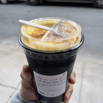 ZERO & - Crème Brulee Muddy Milk with Boba - Bubble Tea Near Me - San Francisco, California
