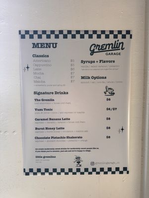 Menu photo 1 Gremlin Garage Costa Mesa, CA Menu photo 1 Gremlin Garage Costa Mesa, CA