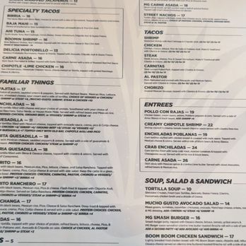 Mucho Gusto - Menu - Mexican Near Me - Towson, Maryland