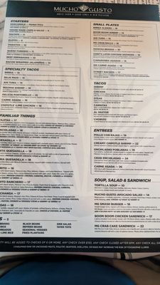 Menu photo 3 Mucho Gusto Towson, MD