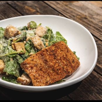 Eureka! - Blackened Salmon Cesar Salad - American Near Me - Santa Barbara, California Eureka! - Blackened Salmon Cesar Salad - American Near Me - Santa Barbara, California