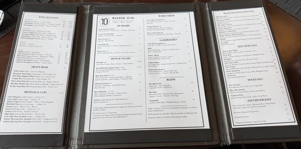 Menu photo 1 The 10th Vail, CO Menu photo 1 The 10th Vail, CO