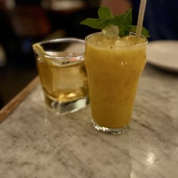 Saffy's - Mango Lassi (cocktail) and Old Fashioned - Middle Eastern Near Me - Los Angeles, California Saffy's - Mango Lassi (cocktail) and Old Fashioned - Middle Eastern Near Me - Los Angeles, California