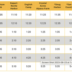Friday Harbor Jolly Trolley - THIS IS OUR SCHEDULE! We also make requested stops at the vineyards & Oyster Bay Farm.