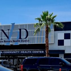 Southern Nevada Health District - SNHD entrance view from the parking lot