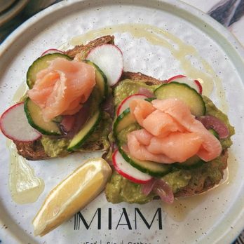 Miam Cafe - SMOKED SALMON TOAST - Coffee & Tea Near Me - Coral Gables, Florida