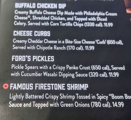 Menu photo 5 Ford's Garage Dearborn Dearborn, MI
