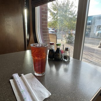 Tsunami Sushi - Spacious booth with an ice tea @ Tsunami Sushi. - Sushi Bars Near Me - Moses Lake, Washington Tsunami Sushi - Spacious booth with an ice tea @ Tsunami Sushi. - Sushi Bars Near Me - Moses Lake, Washington
