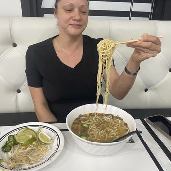 Doodle Noodle Bar - My friend and her Pork Belly Heaven - Ramen Near Me - Tampa, Florida Doodle Noodle Bar - My friend and her Pork Belly Heaven - Ramen Near Me - Tampa, Florida
