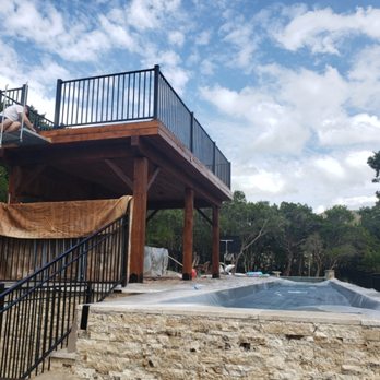 SA Roadrunner Construction - Staining of outdoor Deck around pool - Decks & Railing Near Me SA Roadrunner Construction - Staining of outdoor Deck around pool - Decks & Railing Near Me