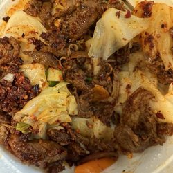 Xi'An Famous Foods - Cumin lamb noodles pulled