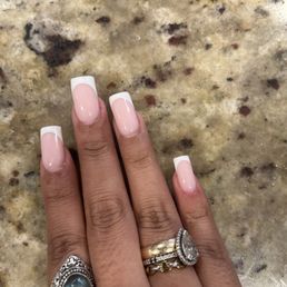 French tip acrylic French tip acrylic