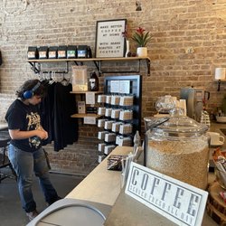 Foxtrot Coffee - Local merchandise offered inside.