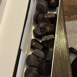 Snelgrove's - Chocolates strewn in the box.