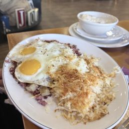 Homemade Corn Beef Hash and Eggs