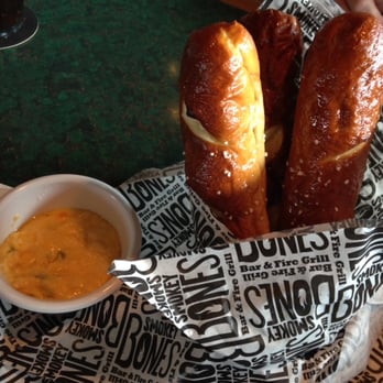 Smokey Bones Dayton - pretzel bones appetizer -- soft, chewy, warm pretzel sticks and thick queso cheese sauce. soooo good!!! - Barbeque Near Me - Dayton, Ohio Smokey Bones Dayton - pretzel bones appetizer -- soft, chewy, warm pretzel sticks and thick queso cheese sauce. soooo good!!! - Barbeque Near Me - Dayton, Ohio