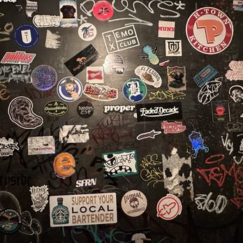 Trash Panda Drinking Club - Men's Bathroom wall - Pizza Near Me - Houston, Texas Trash Panda Drinking Club - Men's Bathroom wall - Pizza Near Me - Houston, Texas