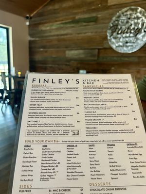 Menu photo 4 Finley's Round Rock Round Rock, TX