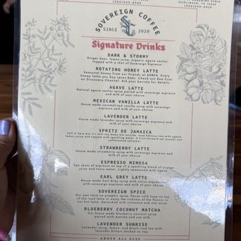 Sovereign Coffee - Menu - Coffee & Tea Near Me - Edinburg, Texas Sovereign Coffee - Menu - Coffee & Tea Near Me - Edinburg, Texas