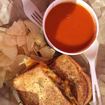 The Melt - the mac daddy + short ribs & two tomato soup.. - New American Near Me - Irvine, California The Melt - the mac daddy + short ribs & two tomato soup.. - New American Near Me - Irvine, California