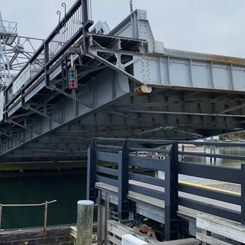 Mystic River Bascule Bridge - Bridge going up - Landmarks & Historical Buildings Near Me - Mystic, Connecticut