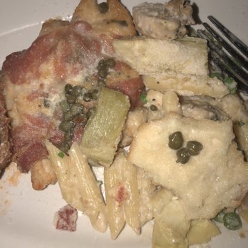 Buca di Beppo Italian Restaurant - Chicken Saltimbocca, meatball and Penne San Reno combo in my plate - Italian Near Me - Redondo Beach, California Buca di Beppo Italian Restaurant - Chicken Saltimbocca, meatball and Penne San Reno combo in my plate - Italian Near Me - Redondo Beach, California