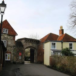 High Street Gate - The Harnham Gate, looking towards the Cathedral precinct. This route provides spectacular views of the Cathedral.