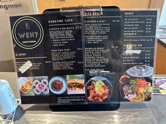 Menu photo 2 WEH? Asian Fusion Austin, TX Menu photo 2 WEH? Asian Fusion Austin, TX