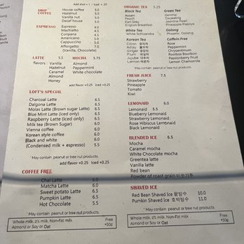 Cafe Loft - Menu of loft cafe. - Coffee & Tea Near Me - Los Angeles, California Cafe Loft - Menu of loft cafe. - Coffee & Tea Near Me - Los Angeles, California