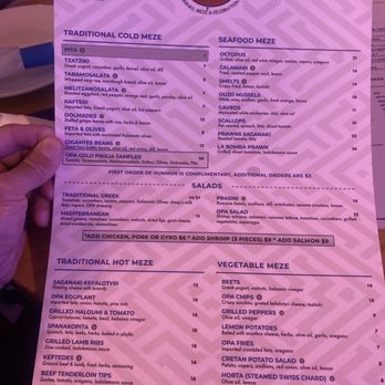 Taverna Opa - Menu 2 - Greek Near Me - Hollywood, Florida