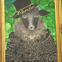 This was hanging in the restaurant. I actually love the name of the restaurant.  Which in Italian means  The Black Sheep !