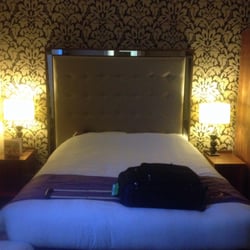 Premier Inn - It is a very bat friendly room ... Just don't drop a black sock on the floor as you'll never find it ...